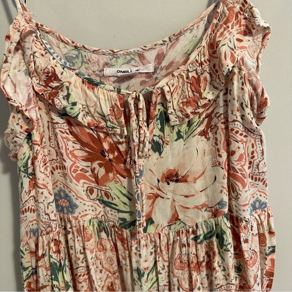 O’Neill Pink Floral Strappy MIDI Dress Small - Picture 7 of 14